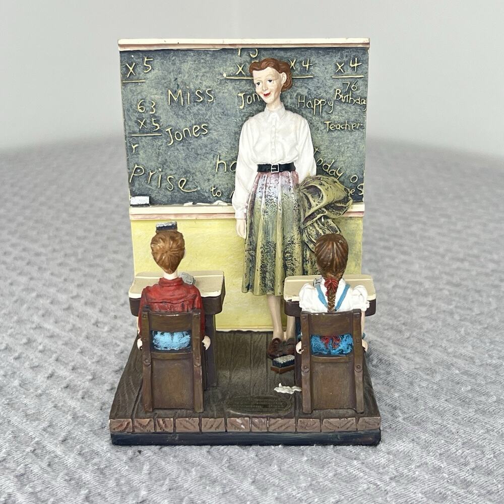 Norman Rockwell The Teacher Figurine Saturday Evening Post 1956 School Classroom